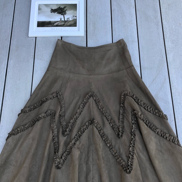 Joseph Ribkoff Faux Suede A-Line Skirt
